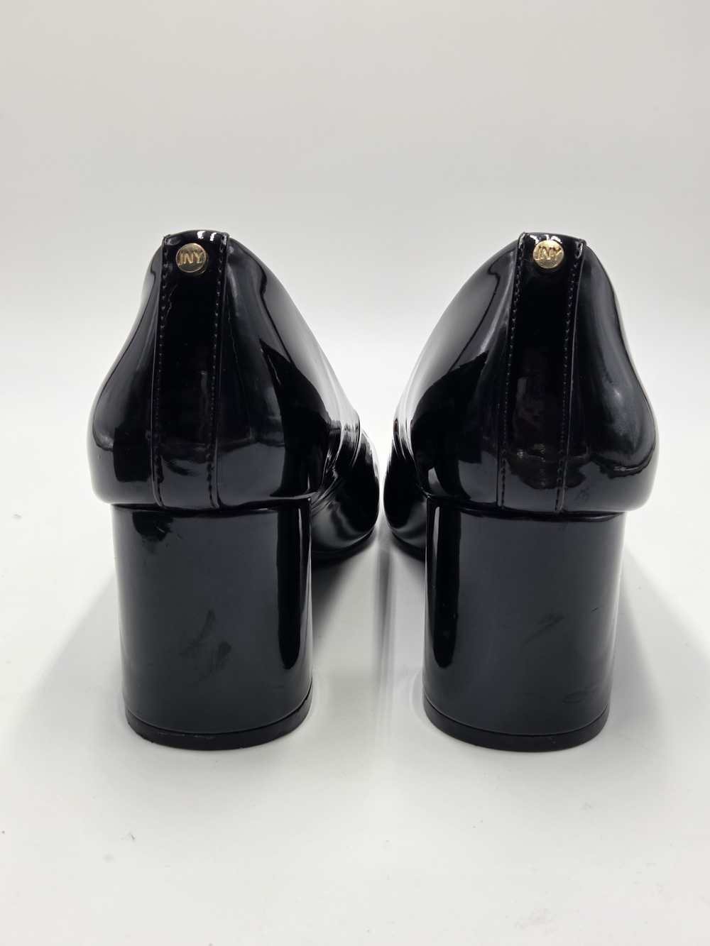 Jones New York Women's 7½ Pumps Shoes Black Patent Shoe Slip-on Italy Aurora - Picture 4 of 9